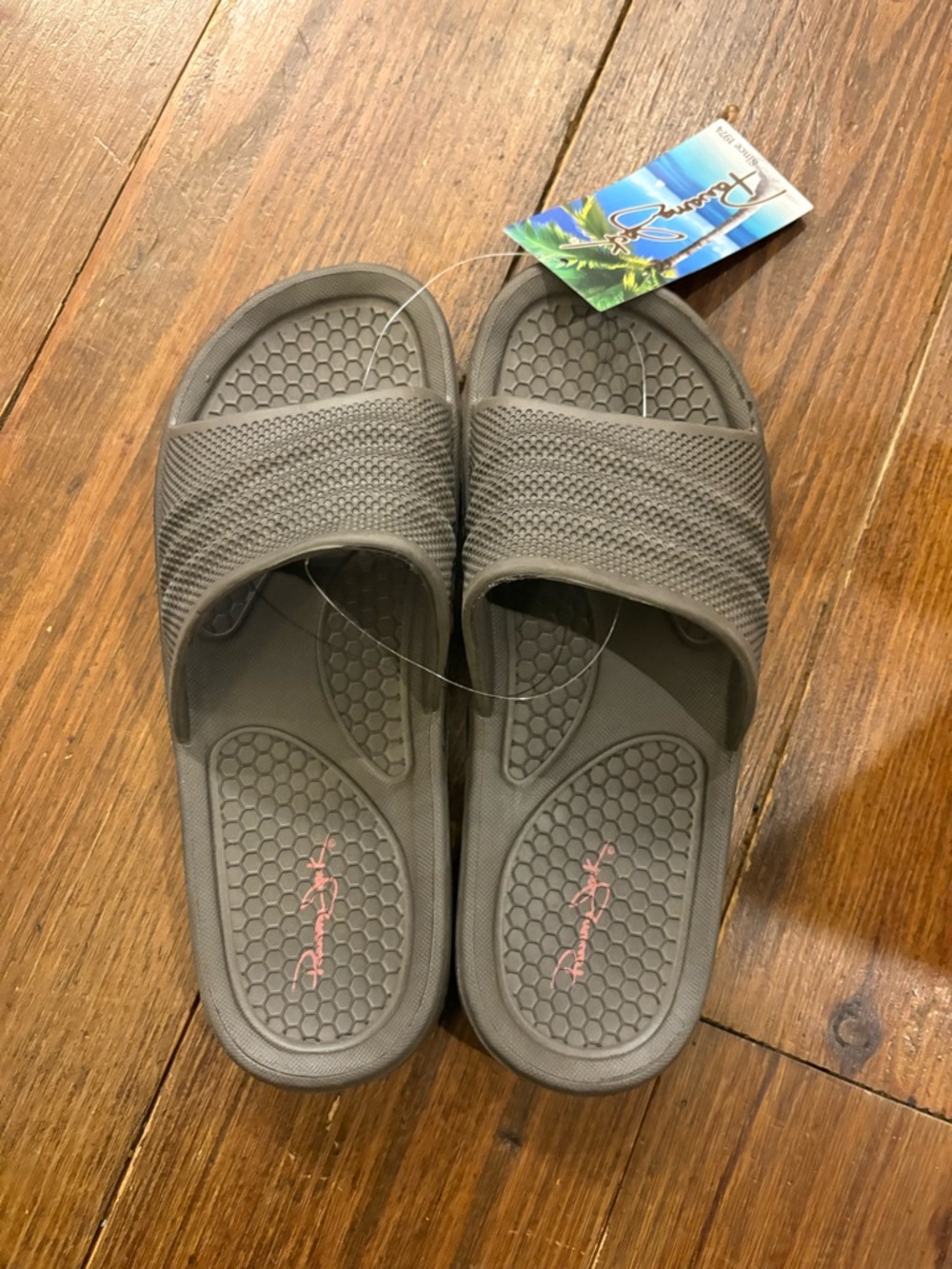 Panama Jack Men's Gray Slip-On Slide Sandals